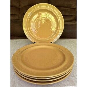 PIER 1 (5) Dinner Plates FESTIVALE Yellow Marigold Made in Japan 10 3/4" Vintage